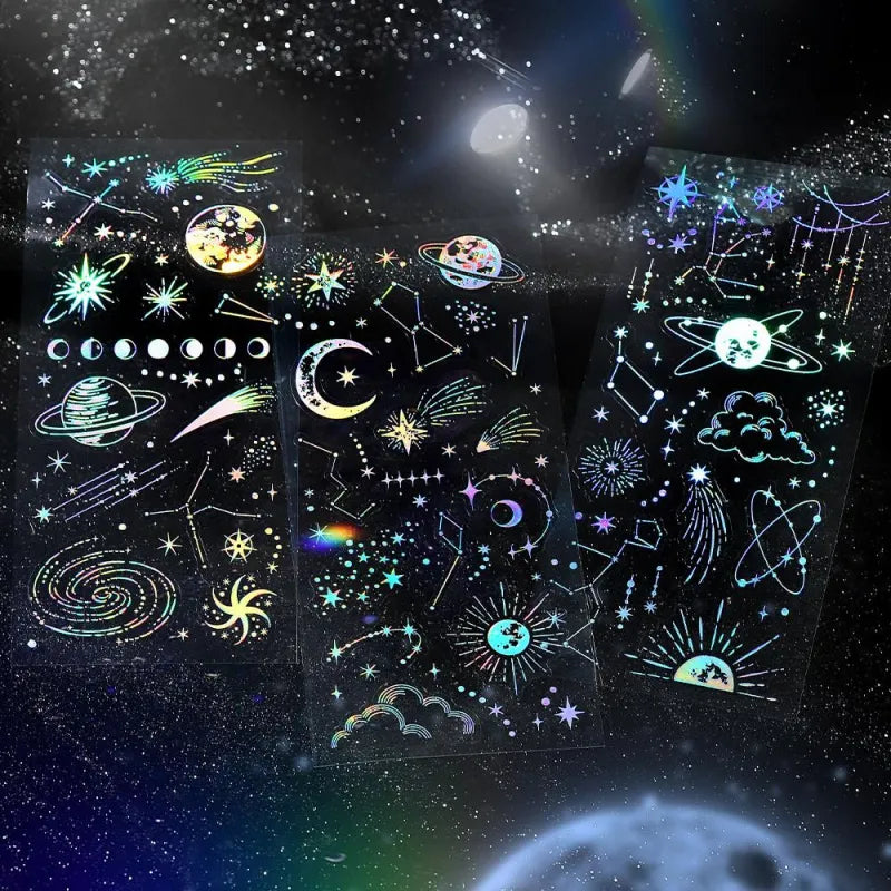BGM IRIDE Aurora Foil Clear Sticker Vol.3 - Galaxy - Default Title by Techo Treats Stationery