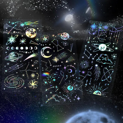 BGM IRIDE Aurora Foil Clear Sticker Vol.3 - Galaxy - Default Title by Techo Treats Stationery