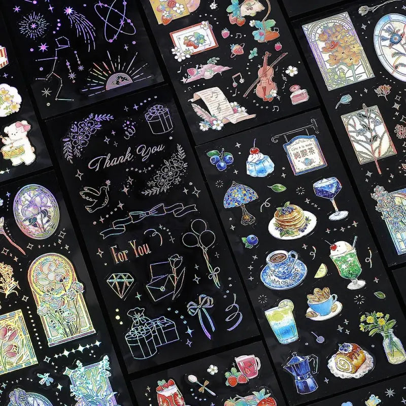BGM IRIDE Aurora Foil Clear Sticker Vol.3 - Galaxy - Default Title by Techo Treats Stationery