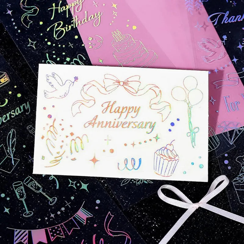 BGM IRIDE Aurora Foil Clear Sticker Vol.3 - Gifts - Default Title by Techo Treats Stationery