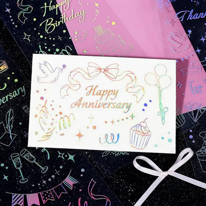 BGM IRIDE Aurora Foil Clear Sticker Vol.3 - Gifts - Default Title by Techo Treats Stationery