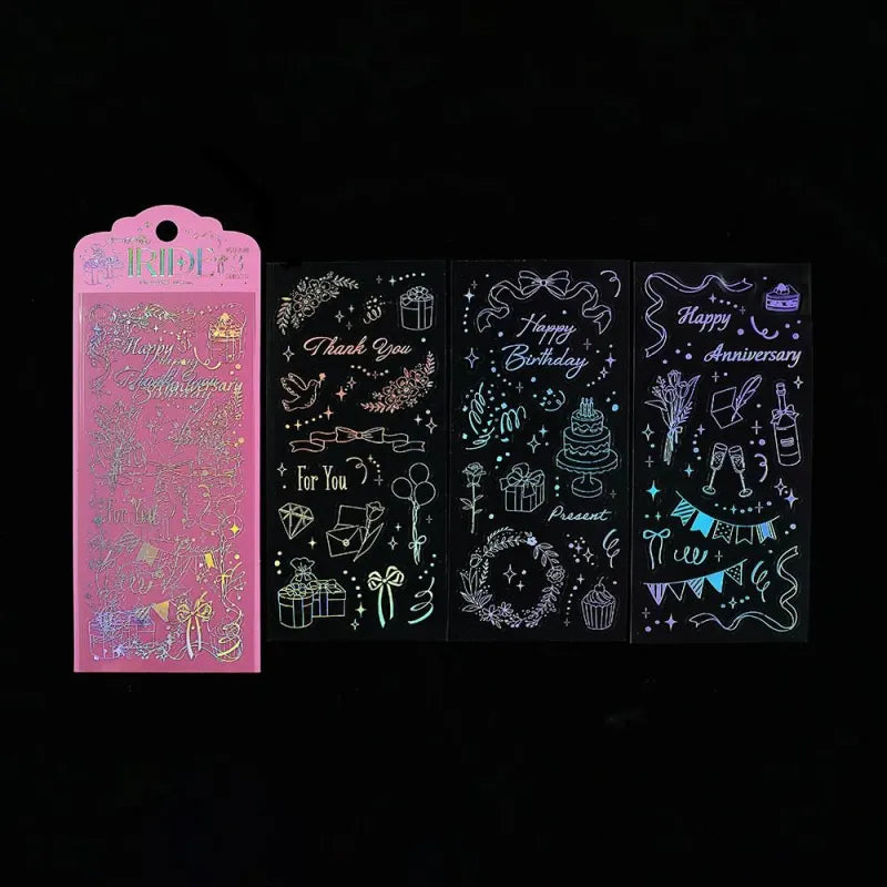 BGM IRIDE Aurora Foil Clear Sticker Vol.3 - Gifts - Default Title by Techo Treats Stationery