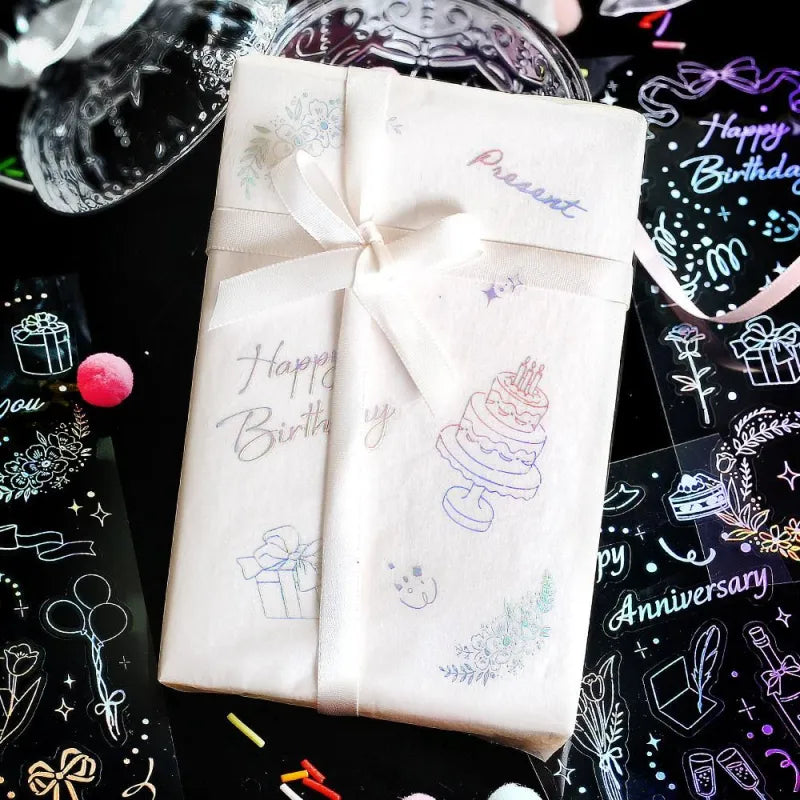 BGM IRIDE Aurora Foil Clear Sticker Vol.3 - Gifts - Default Title by Techo Treats Stationery