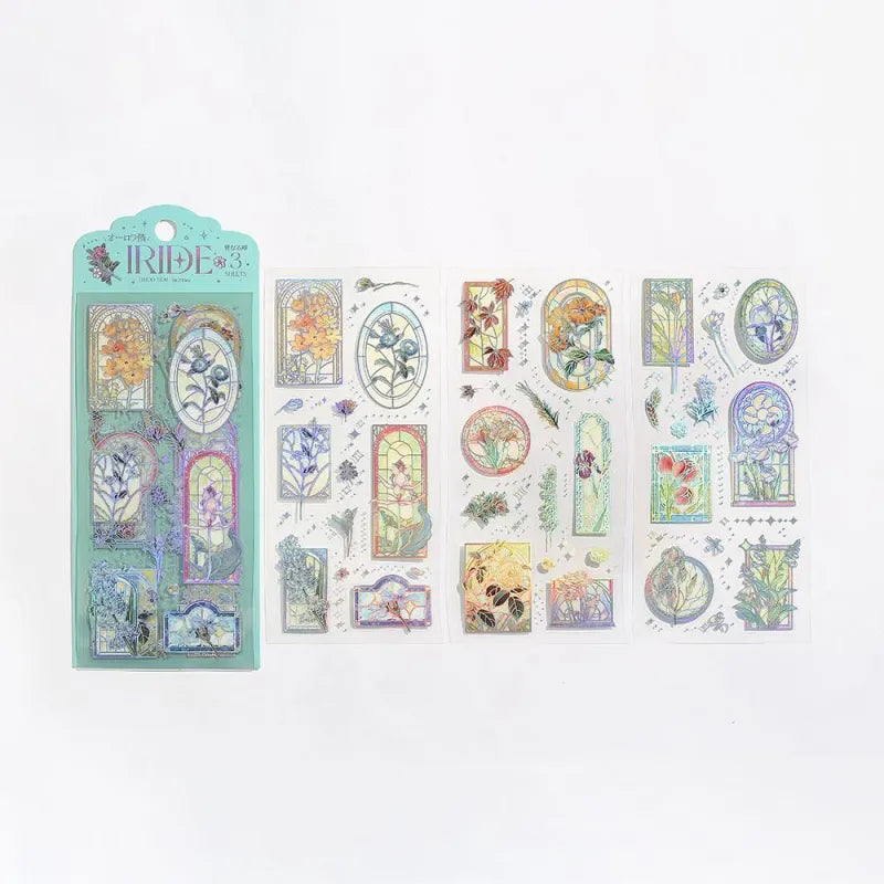 BGM IRIDE Aurora Foil Clear Sticker Vol.3 - Stained Glass - Default Title by Techo Treats Stationery