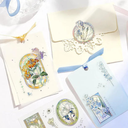 BGM IRIDE Aurora Foil Clear Sticker Vol.3 - Stained Glass - Default Title by Techo Treats Stationery