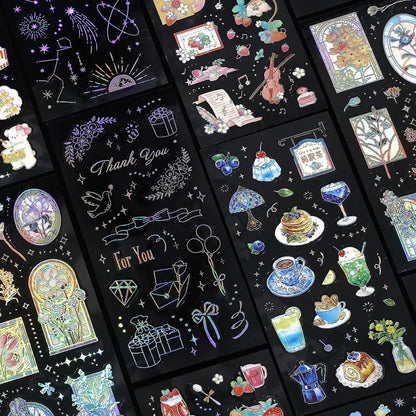 BGM IRIDE Aurora Foil Clear Sticker Vol.3 - Stained Glass - Default Title by Techo Treats Stationery