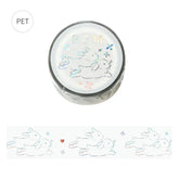 BGM LIFE Series Foil-stamped Clear Tape 20mm - Bunny - Default Title by Techo Treats Stationery