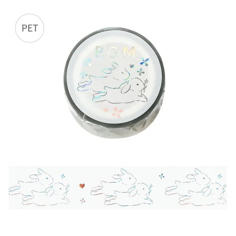 BGM LIFE Series Foil-stamped Clear Tape 20mm - Bunny