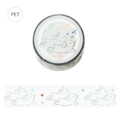 BGM LIFE Series Foil-stamped Clear Tape 20mm - Bunny