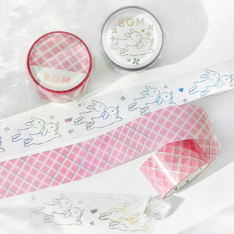 BGM LIFE Series Foil-stamped Clear Tape 20mm - Bunny