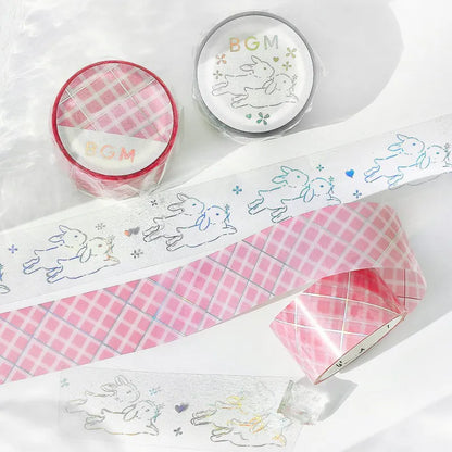BGM LIFE Series Foil-stamped Clear Tape 20mm - Bunny