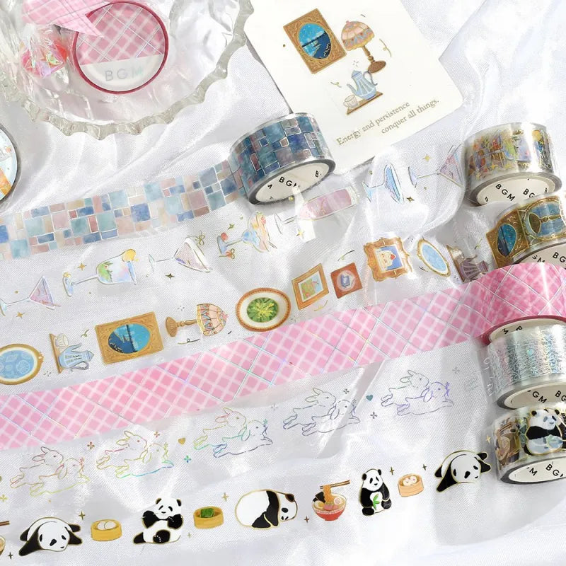 BGM LIFE Series Foil-stamped Clear Tape 20mm - Decorative Painting