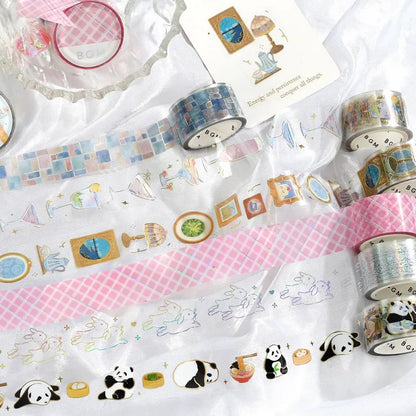 BGM LIFE Series Foil-stamped Clear Tape 20mm - Decorative Painting