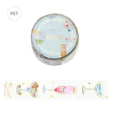 BGM LIFE Series Foil-stamped Clear Tape 20mm - Empty Cocktail - Default Title by Techo Treats Stationery