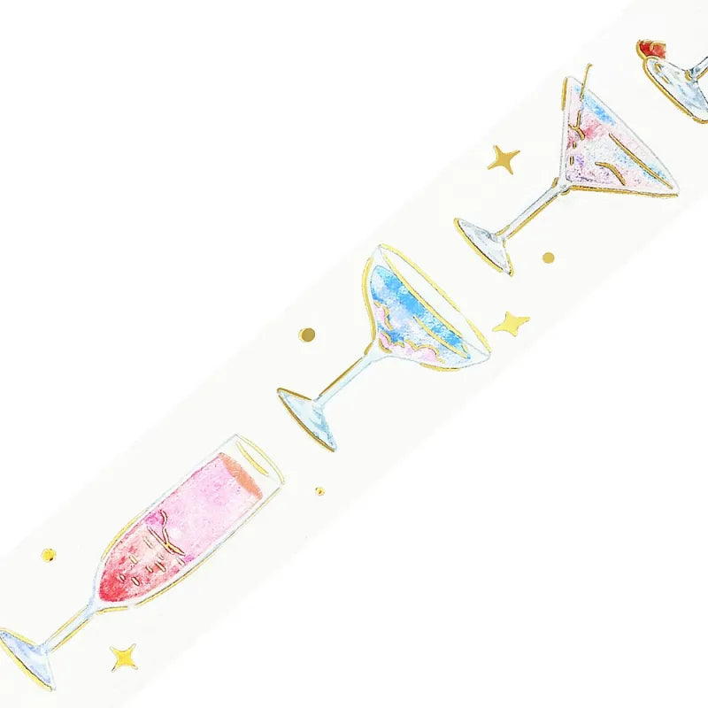 BGM LIFE Series Foil-stamped Clear Tape 20mm - Empty Cocktail