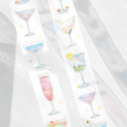 BGM LIFE Series Foil-stamped Clear Tape 20mm - Empty Cocktail