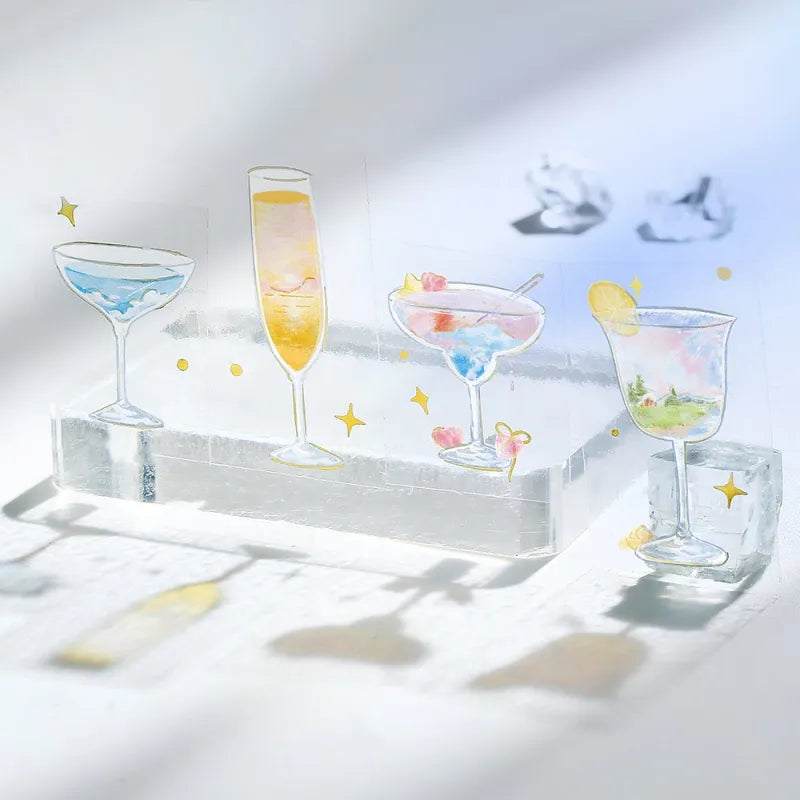 BGM LIFE Series Foil-stamped Clear Tape 20mm - Empty Cocktail
