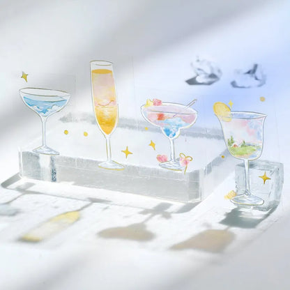 BGM LIFE Series Foil-stamped Clear Tape 20mm - Empty Cocktail