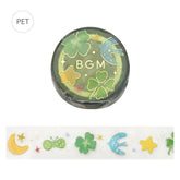 BGM LIFE Series Foil-stamped Clear Tape 20mm - Lucky - Default Title by Techo Treats Stationery
