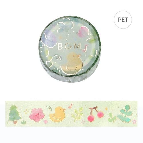 BGM LIFE Series Foil-stamped Clear Tape 20mm - Melody - Default Title by Techo Treats Stationery