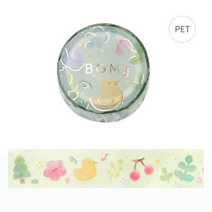 BGM LIFE Series Foil-stamped Clear Tape 20mm - Melody - Default Title by Techo Treats Stationery