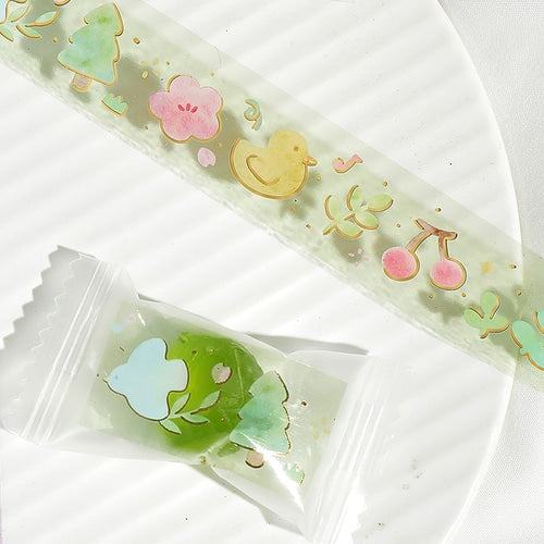 BGM LIFE Series Foil-stamped Clear Tape 20mm - Melody - Default Title by Techo Treats Stationery