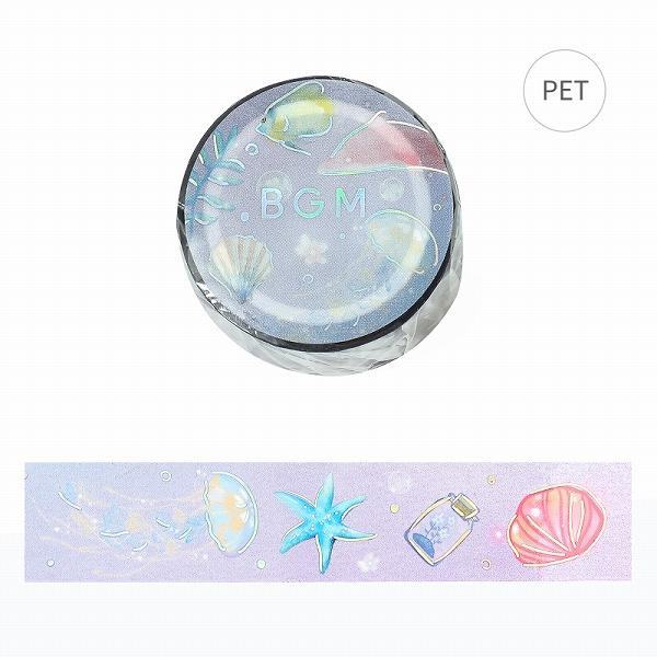 BGM LIFE Series Foil-stamped Clear Tape 20mm - Ocean - Default Title by Techo Treats Stationery