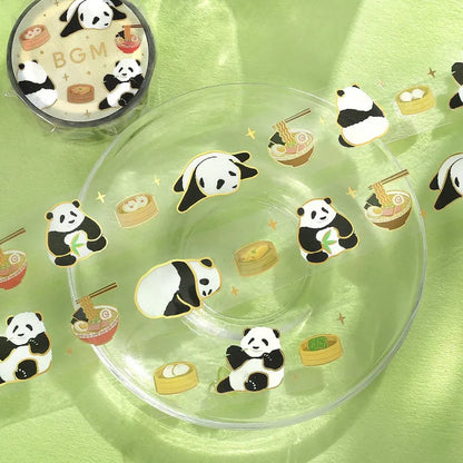 BGM LIFE Series Foil-stamped Clear Tape 20mm - Panda