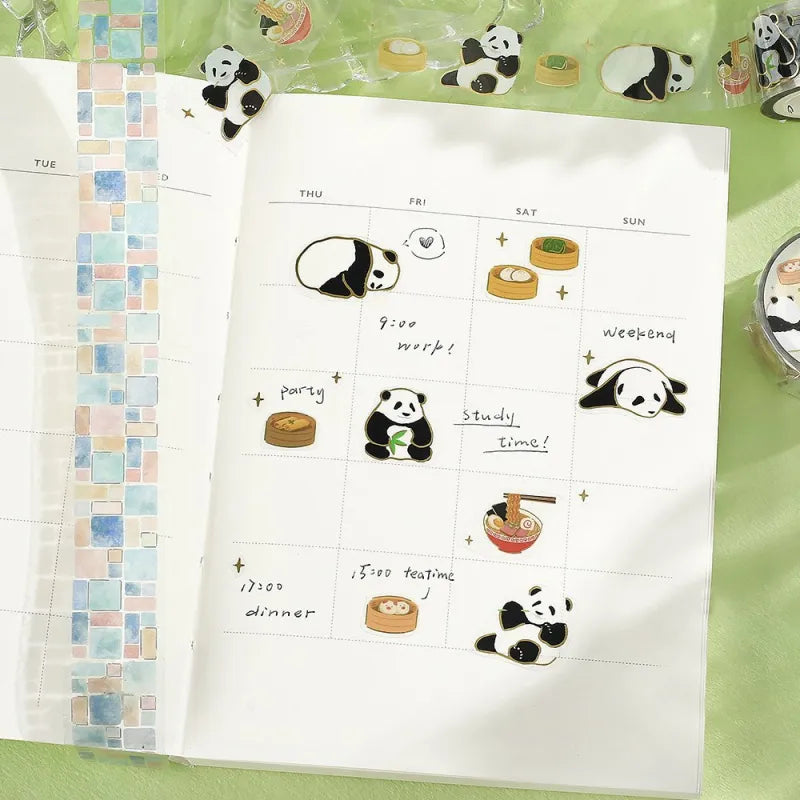 BGM LIFE Series Foil-stamped Clear Tape 20mm - Panda