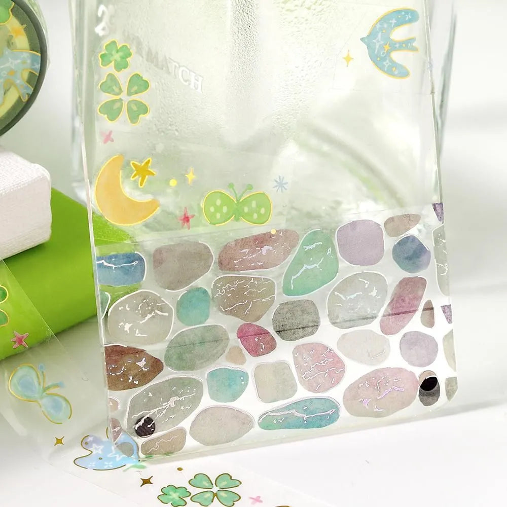 BGM LIFE Series Foil-stamped Clear Tape 20mm - Pebble