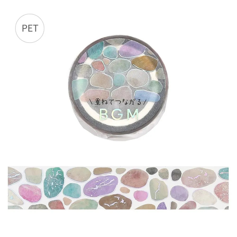 BGM LIFE Series Foil-stamped Clear Tape 20mm - Pebble