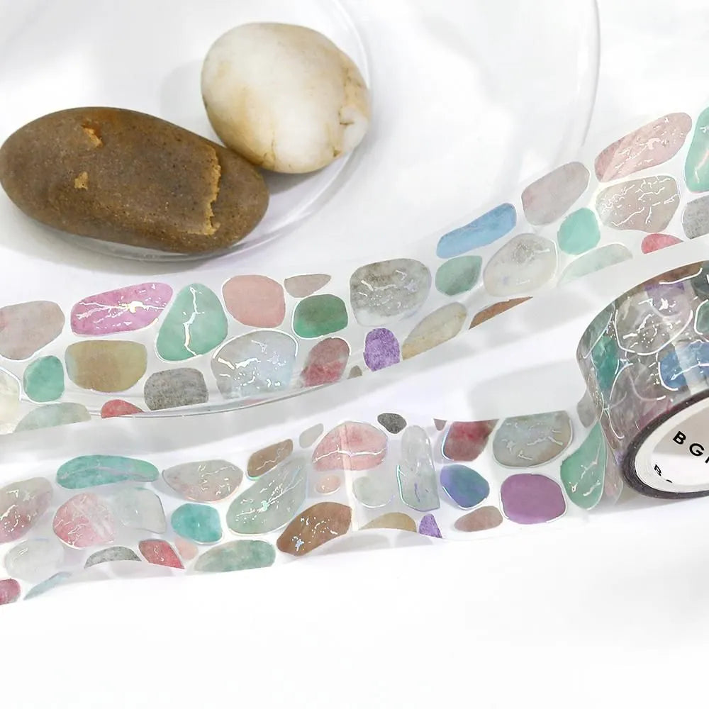 BGM LIFE Series Foil-stamped Clear Tape 20mm - Pebble