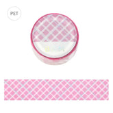 BGM LIFE Series Foil-stamped Clear Tape 20mm - Pink Lattice - Default Title by Techo Treats Stationery