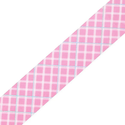 BGM LIFE Series Foil-stamped Clear Tape 20mm - Pink Lattice