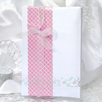 BGM LIFE Series Foil-stamped Clear Tape 20mm - Pink Lattice