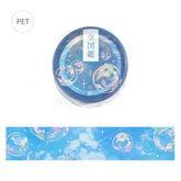 BGM LIFE Series Foil-stamped Clear Tape 20mm - Sky Encyclopaedia - Default Title by Techo Treats Stationery