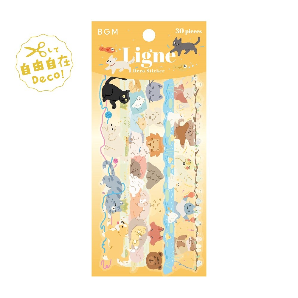 BGM Ligne Deco Sticker - Animal Friends - Default Title by Techo Treats Stationery
