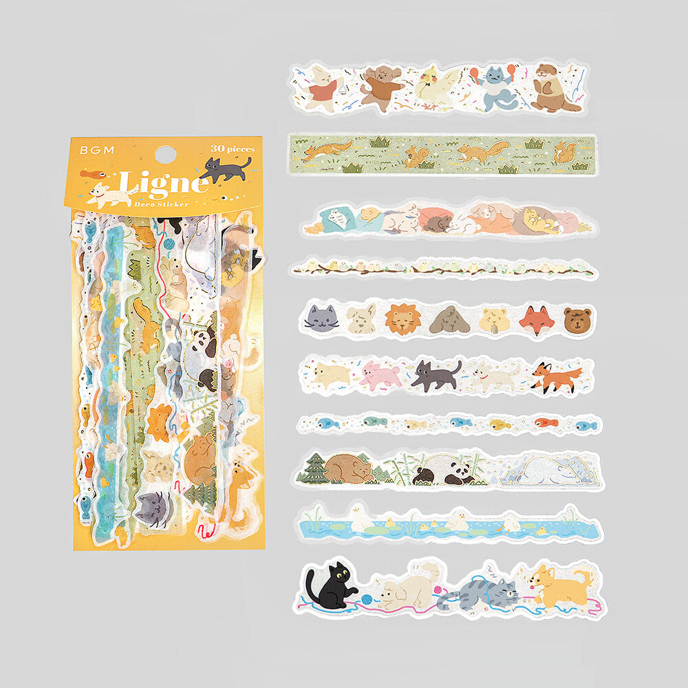 BGM Ligne Deco Sticker - Animal Friends - Default Title by Techo Treats Stationery