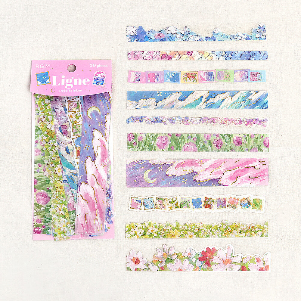 BGM Ligne Deco Sticker - Oil Painting - Default Title by Techo Treats Stationery