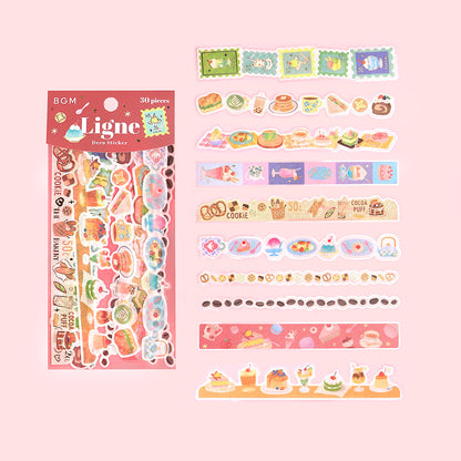 BGM Ligne Deco Sticker - Sweet Parlor - Default Title by Techo Treats Stationery