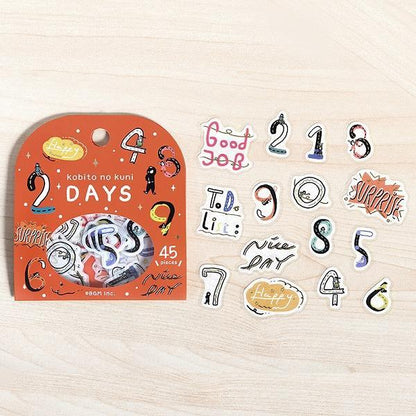 BGM Lilliputian Country Foil-stamped Flake Seal - Days - Default Title by Techo Treats Stationery
