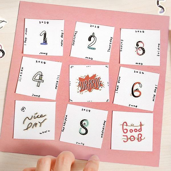 BGM Lilliputian Country Foil-stamped Flake Seal - Days - Default Title by Techo Treats Stationery