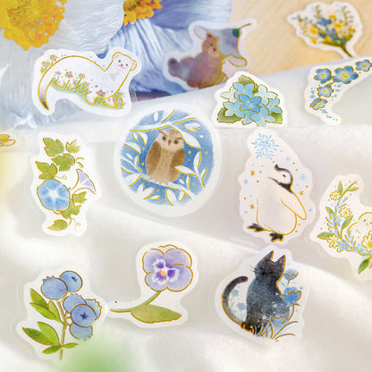 BGM Little Forest Foil-stamped Flake Seal - Blue - Default Title by Techo Treats Stationery