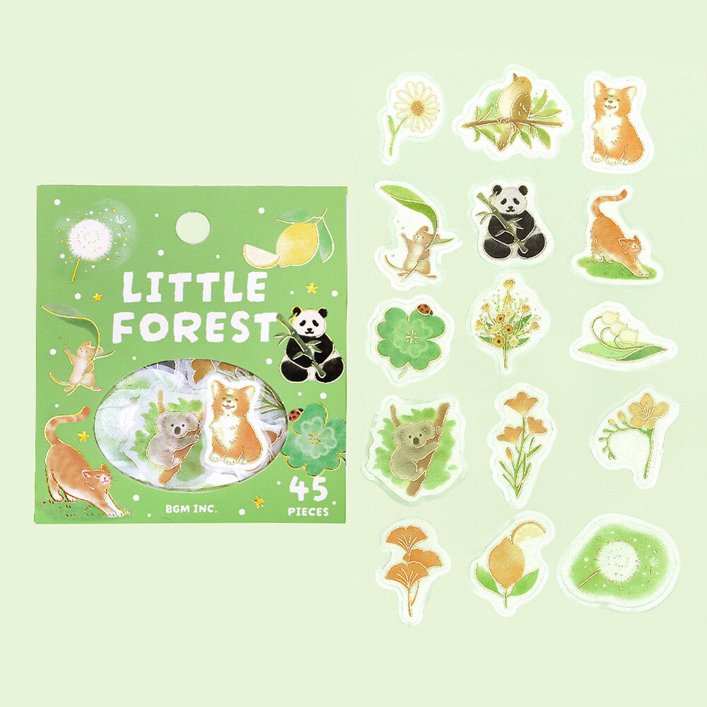 BGM Little Forest Foil-stamped Flake Seal - Green - Default Title by Techo Treats Stationery