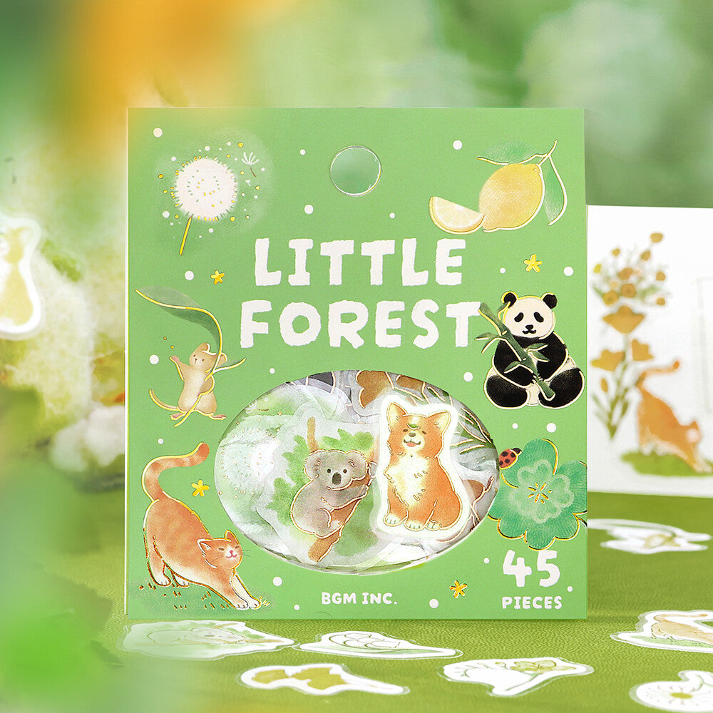 BGM Little Forest Foil-stamped Flake Seal - Green - Default Title by Techo Treats Stationery