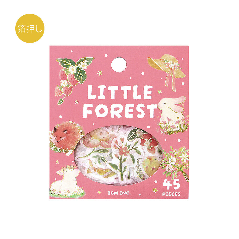 BGM Little Forest Foil-stamped Flake Seal - Pink - Default Title by Techo Treats Stationery