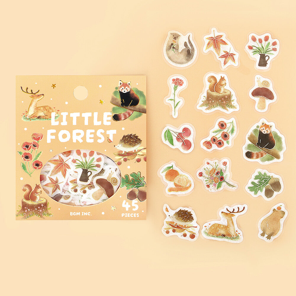 BGM Little Forest Foil-stamped Flake Seal - Yellow - Default Title by Techo Treats Stationery
