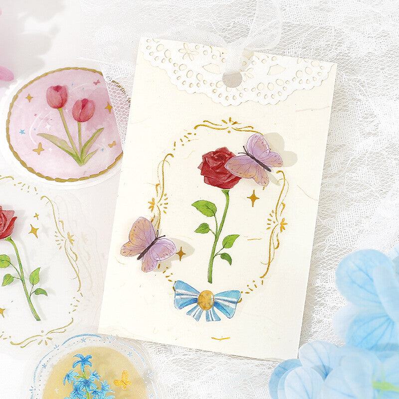 BGM Maiden Brooch Clear Seal - Flower - Default Title by Techo Treats Stationery
