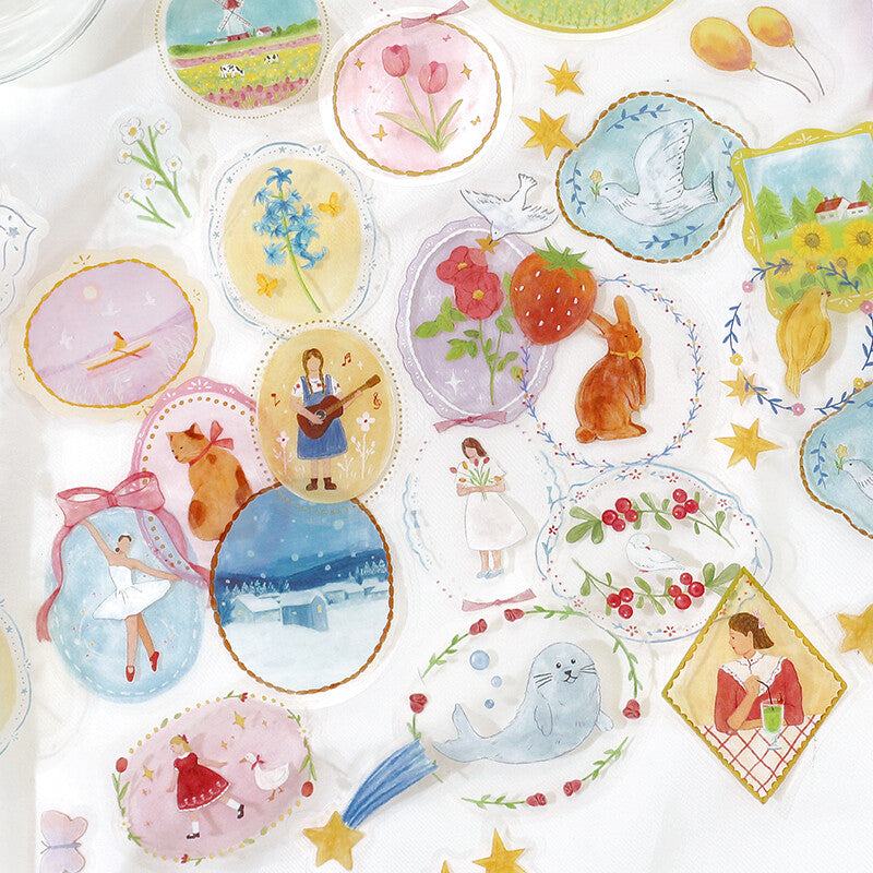 BGM Maiden Brooch Clear Seal - Flower - Default Title by Techo Treats Stationery