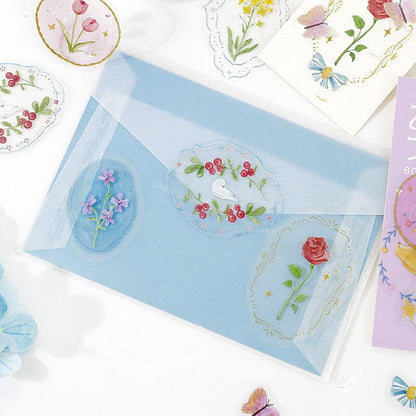 BGM Maiden Brooch Clear Seal - Flower - Default Title by Techo Treats Stationery